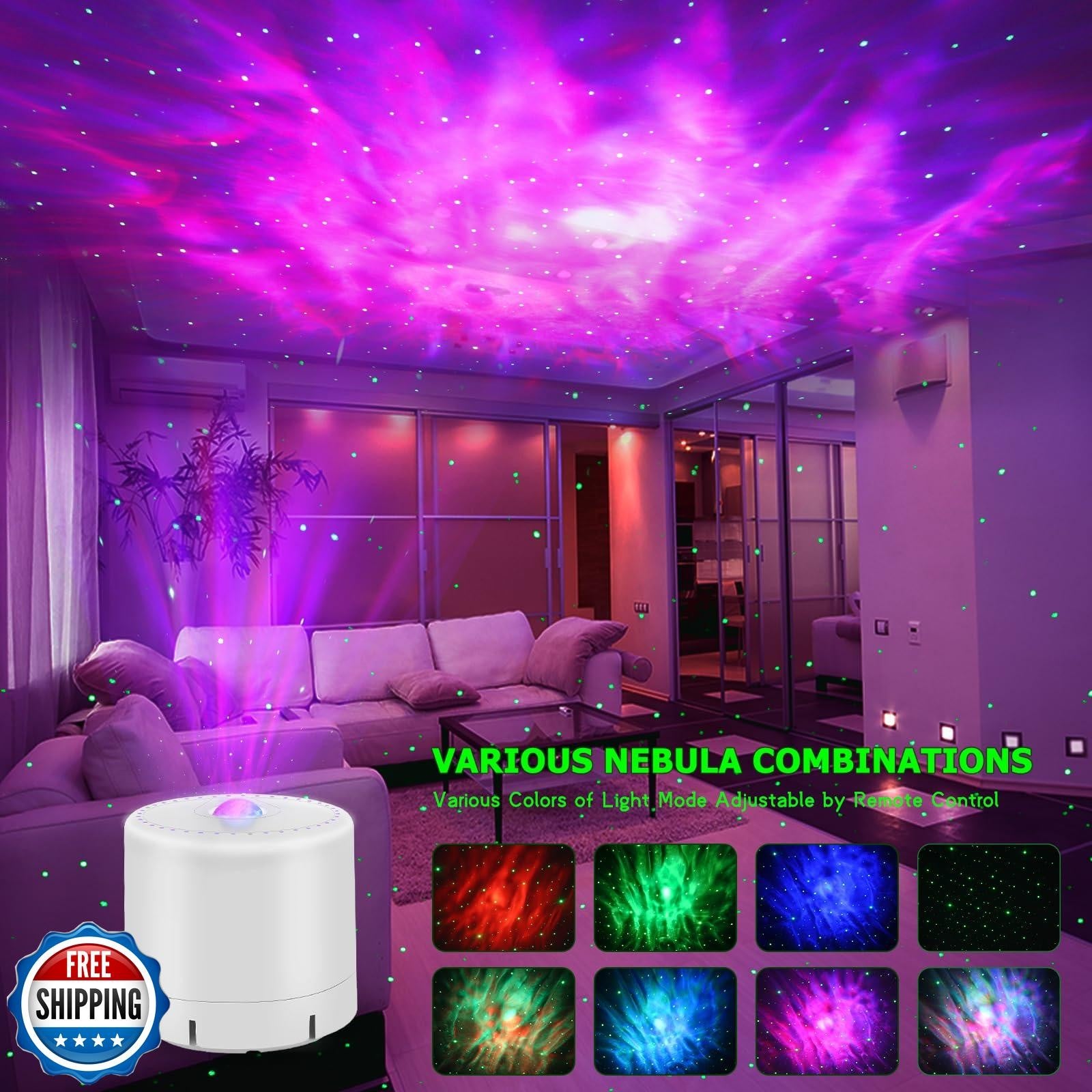 HERHOTER Galaxy Projector,Star Projector with Timer and Remote Control