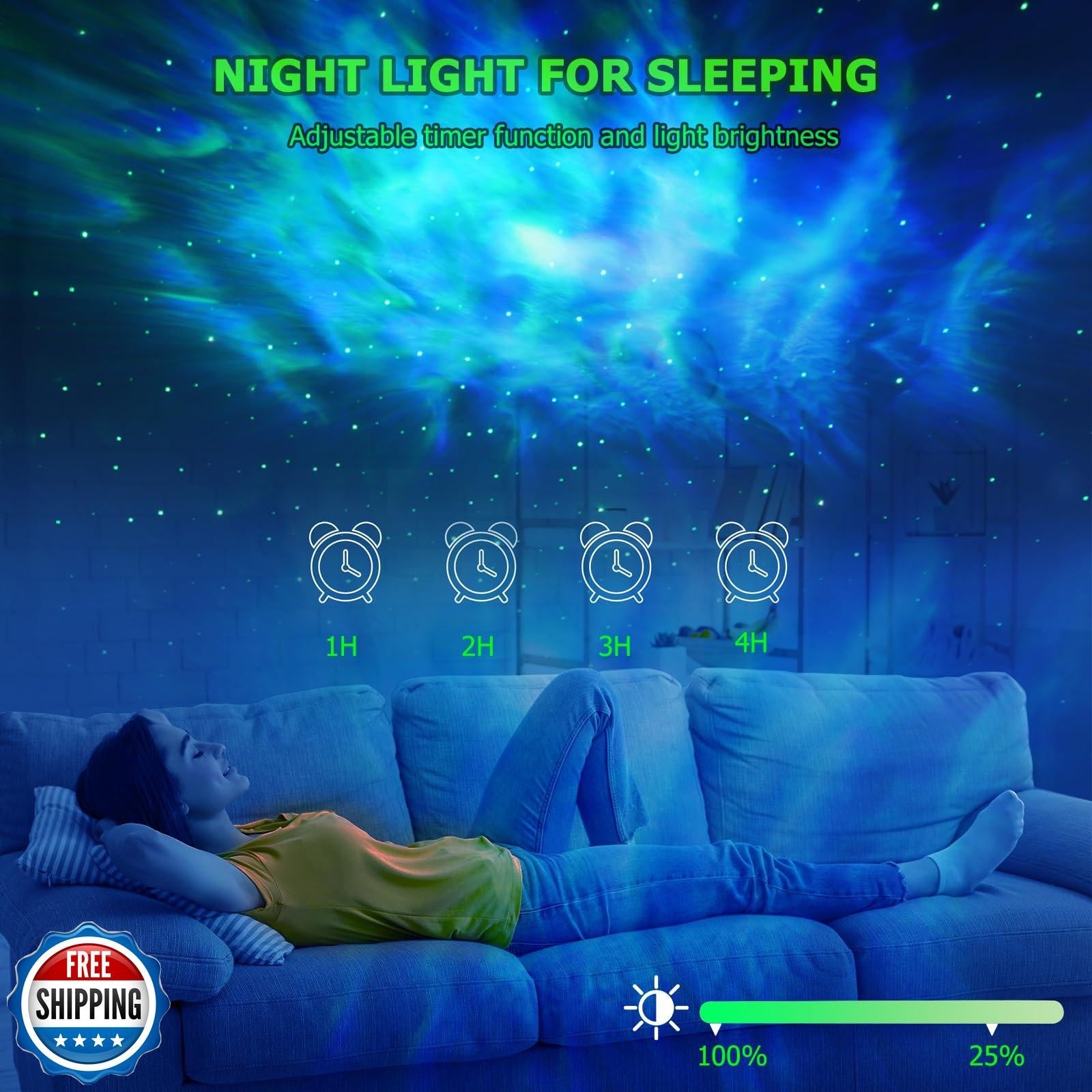 HERHOTER Galaxy Projector,Star Projector with Timer and Remote Control